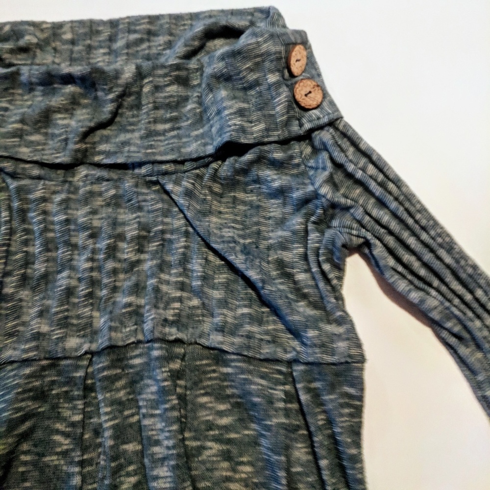 Threads Cowl Neck Sweater Blue Size Medium